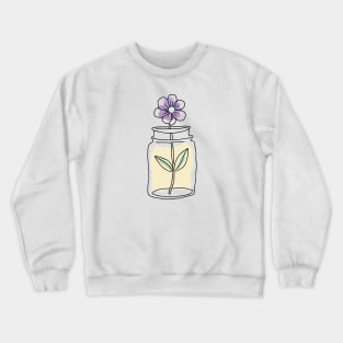 Geranium Minimal Line Art Crewneck Sweatshirt